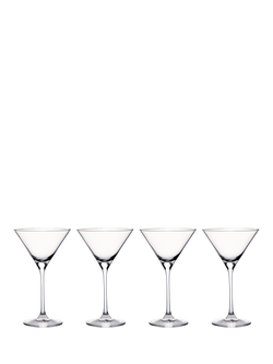Waterford Crystal Marquis Moments Martini Cocktail Glass, Set of 4, 210ml, Clear, Clear