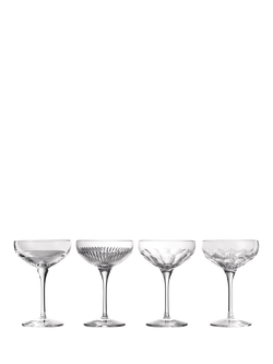 Waterford Crystal Mixology Cut Glass Coupe Cocktail Glass, 280ml, Clear, Clear