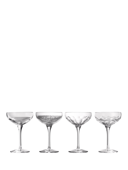 Waterford Crystal Mixology Cut Glass Coupe Cocktail Glass, 280ml, Clear, Clear