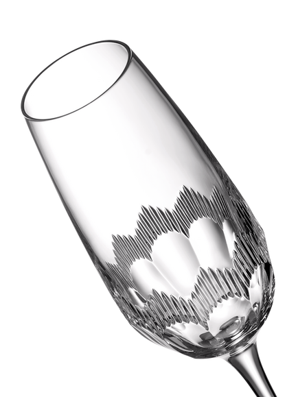 Waterford Crystal Mixology Cut Glass Champagne Flute, Set of 4, 335ml, Clear - view 2, Clear