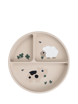 Done by Deer Stick Stay Tiny Farm Compartment Suction Plate, Sand