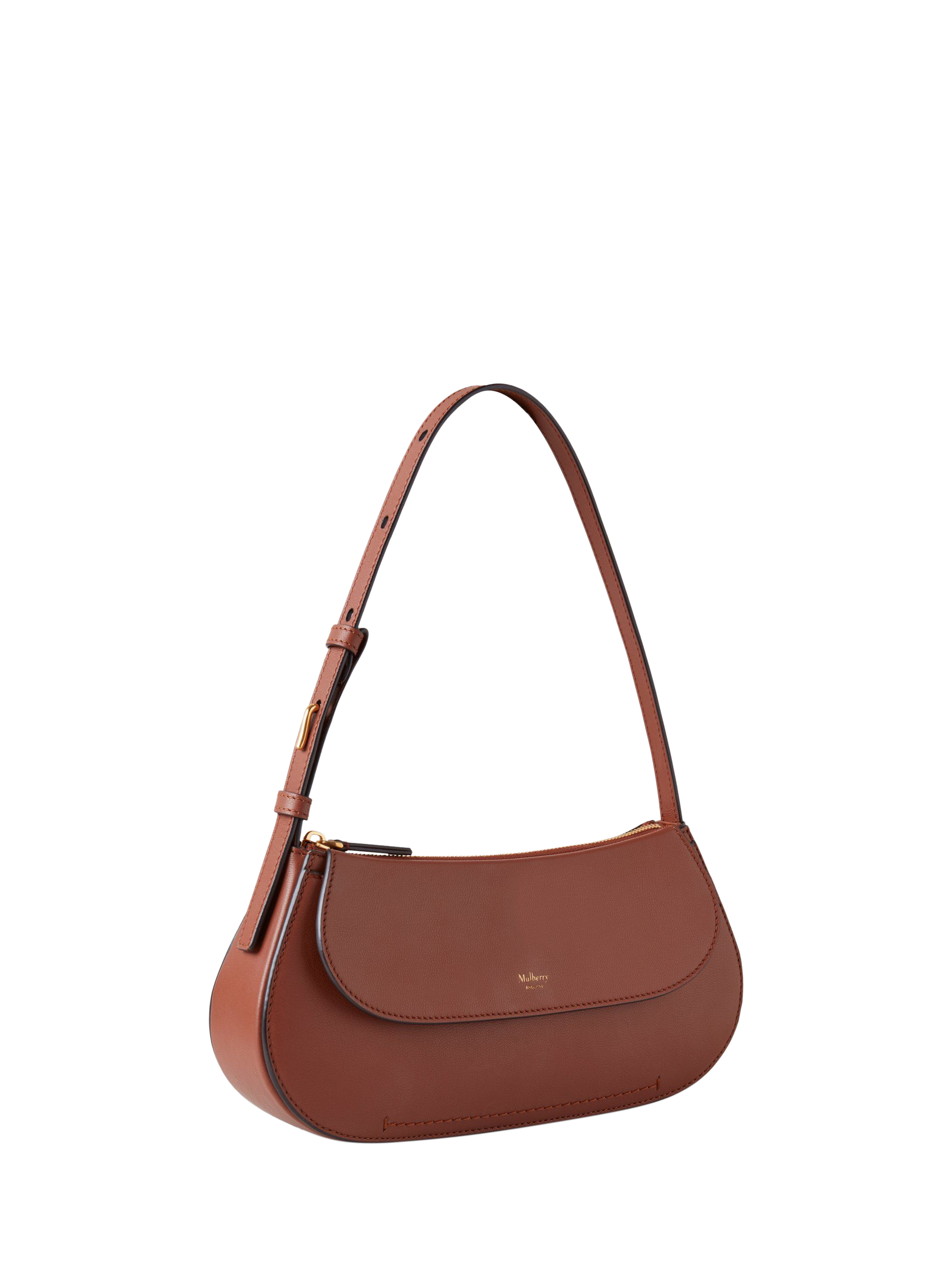 Product image 4 of 6, which shows Mulberry Clovelly Leather Shoulder Bag, Bright Oak