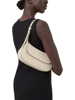 Mulberry Clovelly Leather Shoulder Bag - view 2, Eggshell