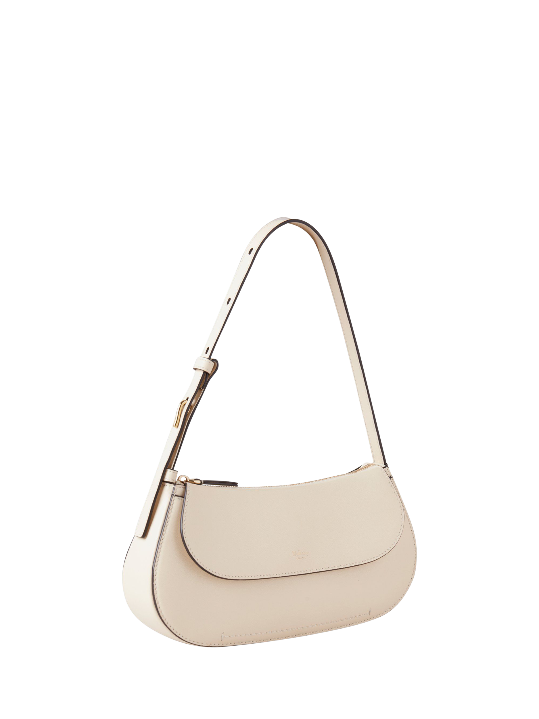 Product image 4 of 6, which shows Mulberry Clovelly Leather Shoulder Bag, Eggshell