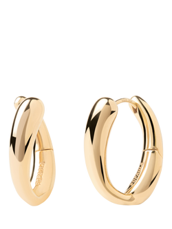 PDPAOLA 18ct Gold Plated Twisted Hoop Earrings, Yellow Gold, Yellow Gold