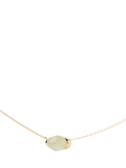 PDPAOLA 18ct Gold Plated Prehnite Oval Chain Necklace, Yellow Gold, Yellow Gold