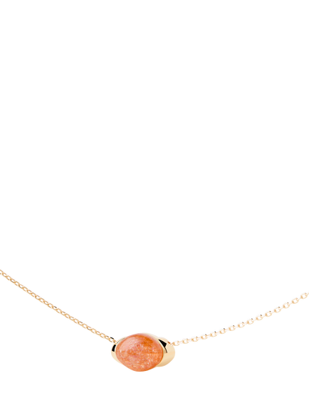 PDPAOLA 18ct Gold Plated Sunstone Oval Chain Necklace, Yellow Gold, Yellow Gold