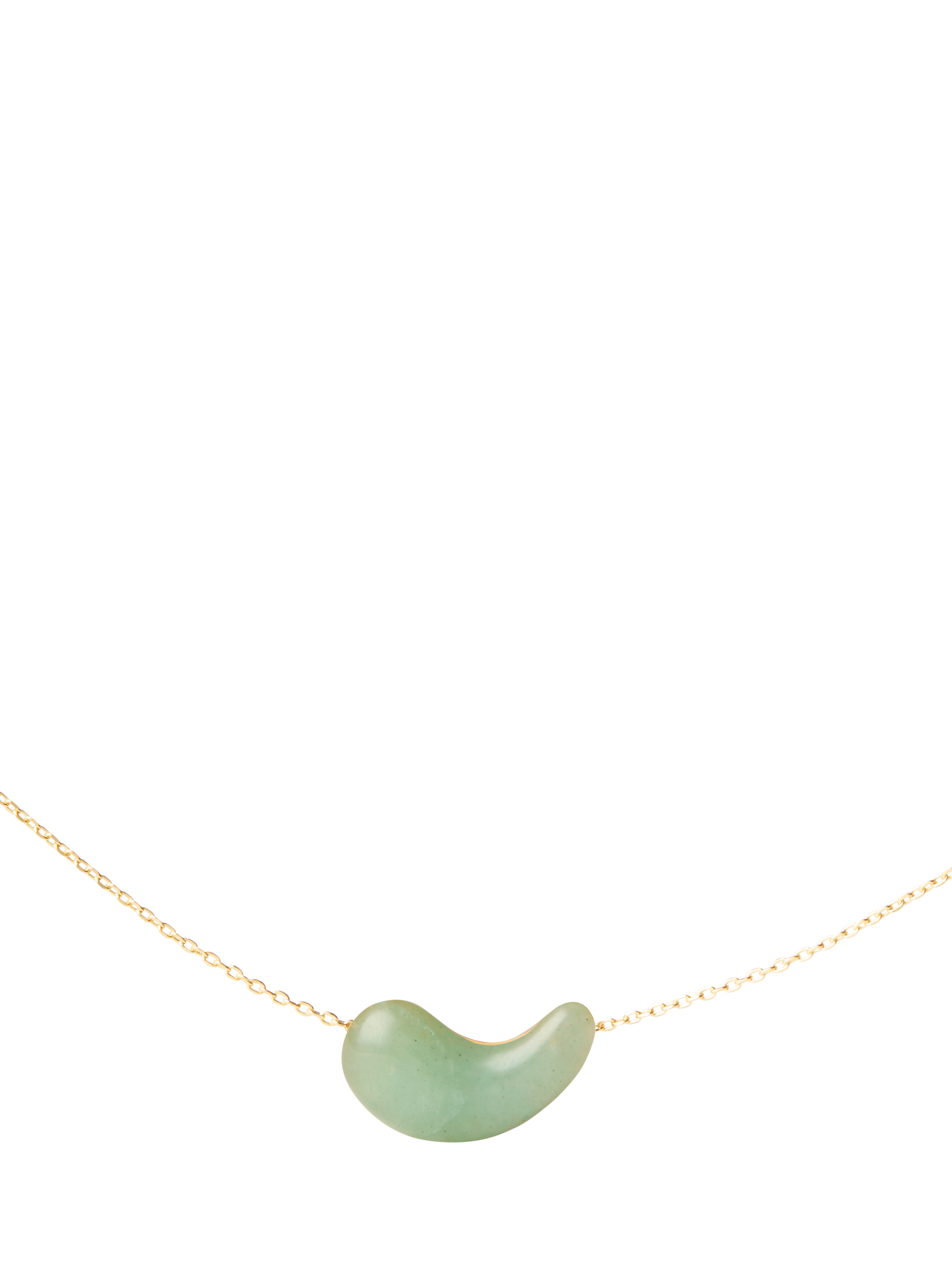 Product image 1 of 4, which shows PDPAOLA 18ct Gold Plated Aventurine Drop Pendant Necklace, Yellow Gold