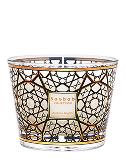 Baobab Collection 10 Arabian Nights Jar Scented Candle, 500g, Black & Gold