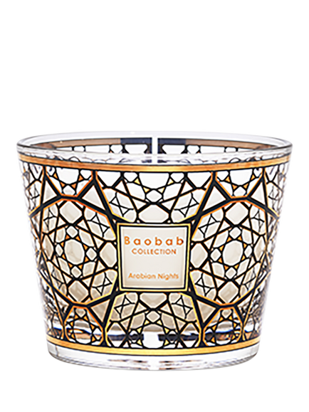 Baobab Collection 10 Arabian Nights Jar Scented Candle, 500g, Black & Gold