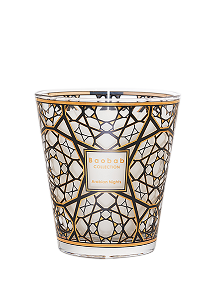 Baobab Collection 16 Arabian Nights Jar Scented Candle, 1.1kg, Black & Gold