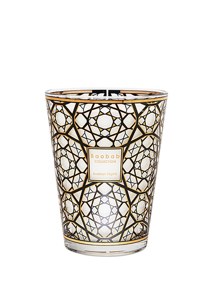 Baobab Collection 24 Arabian Nights Jar Scented Candle, 3kg, Black & Gold