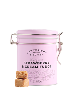 Cartwright & Butler Strawberry & Clotted Cream Fudge in Tin, 175g - view 2, 