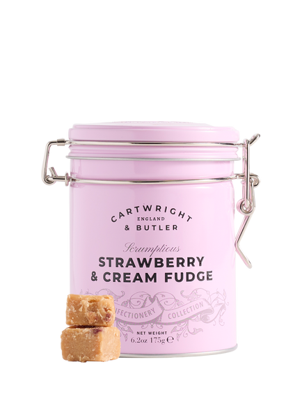 Cartwright & Butler Strawberry & Clotted Cream Fudge in Tin, 175g - view 2, 