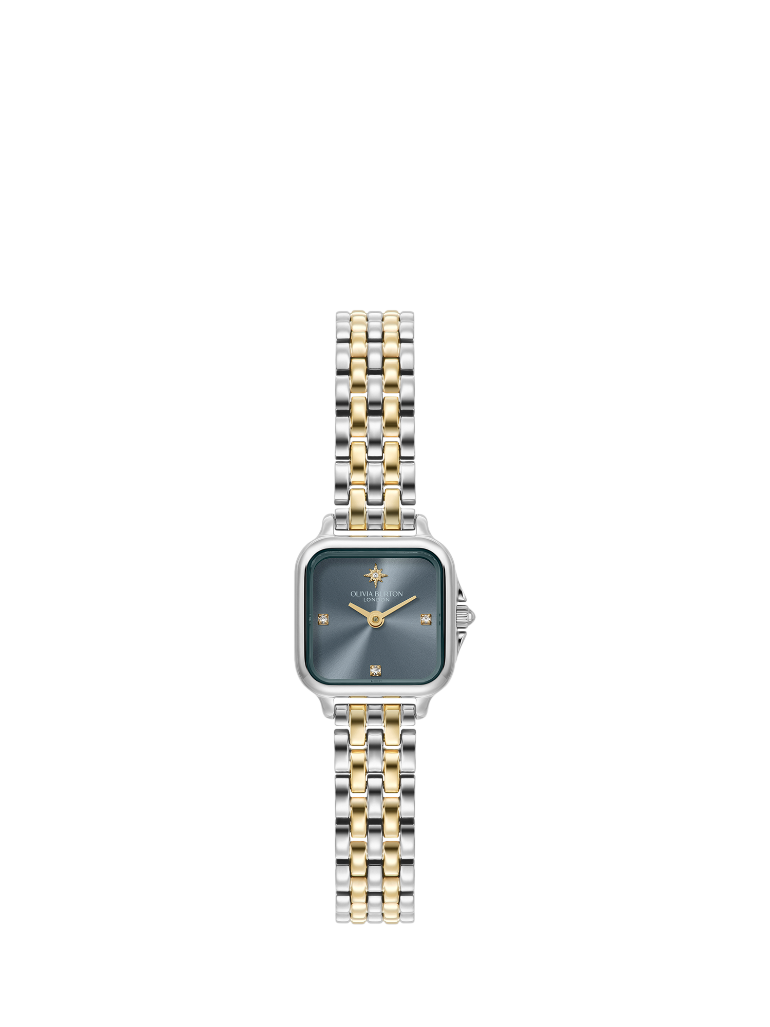 Product image 1 of 8, which shows Olivia Burton Grosvenor Bracelet Strap Mini Watch, Blue