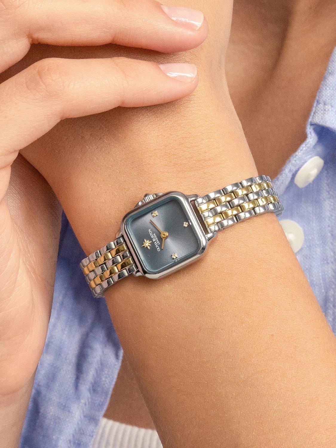 Product image 4 of 8, which shows Olivia Burton Grosvenor Bracelet Strap Mini Watch, Blue