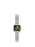 Olivia Burton Grosvenor Mini Bracelet Strap Watch, Green/Silver