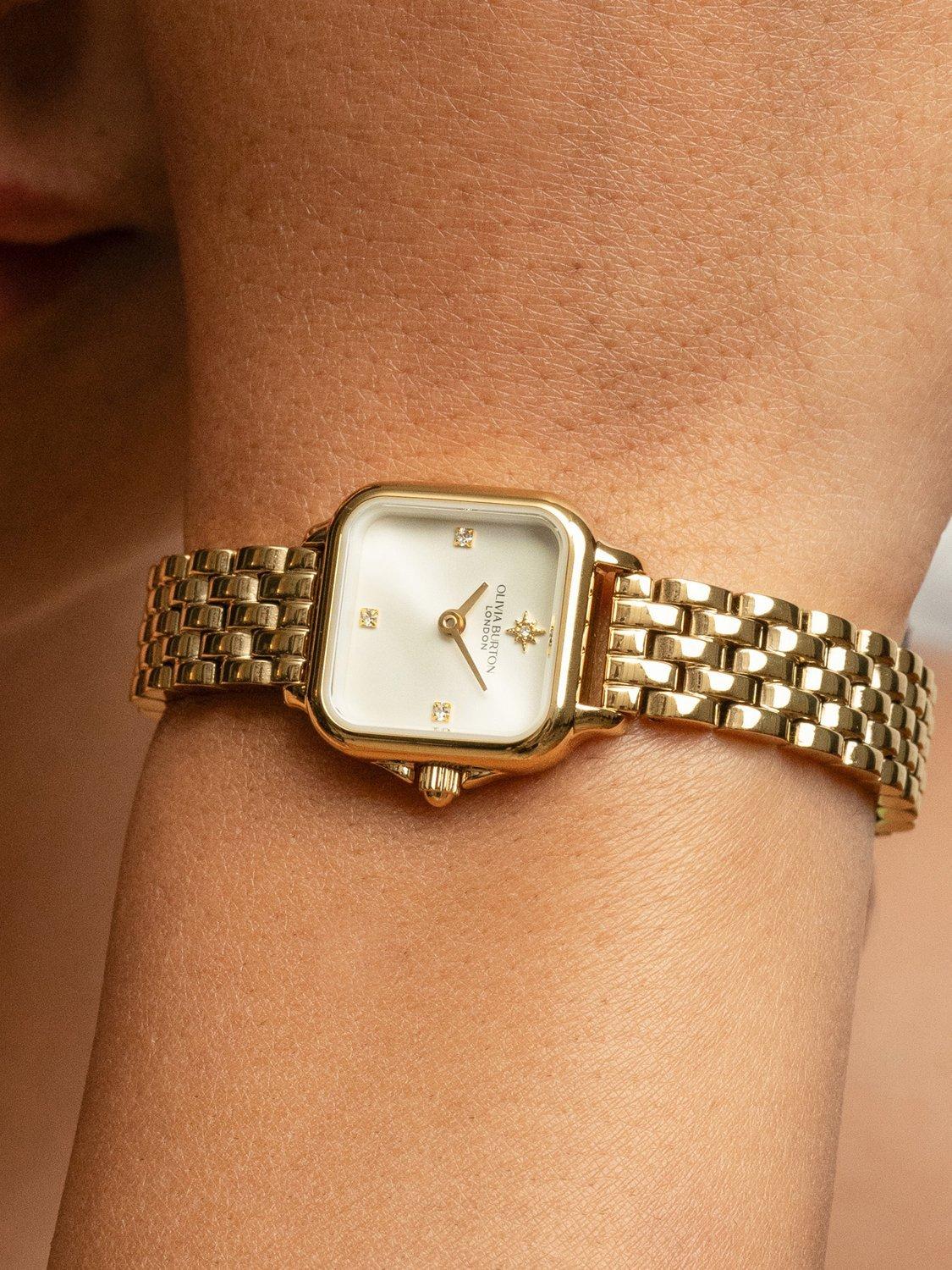 Product image 4 of 8, which shows Olivia Burton Grosvenor Bracelet Strap Mini Watch, Gold