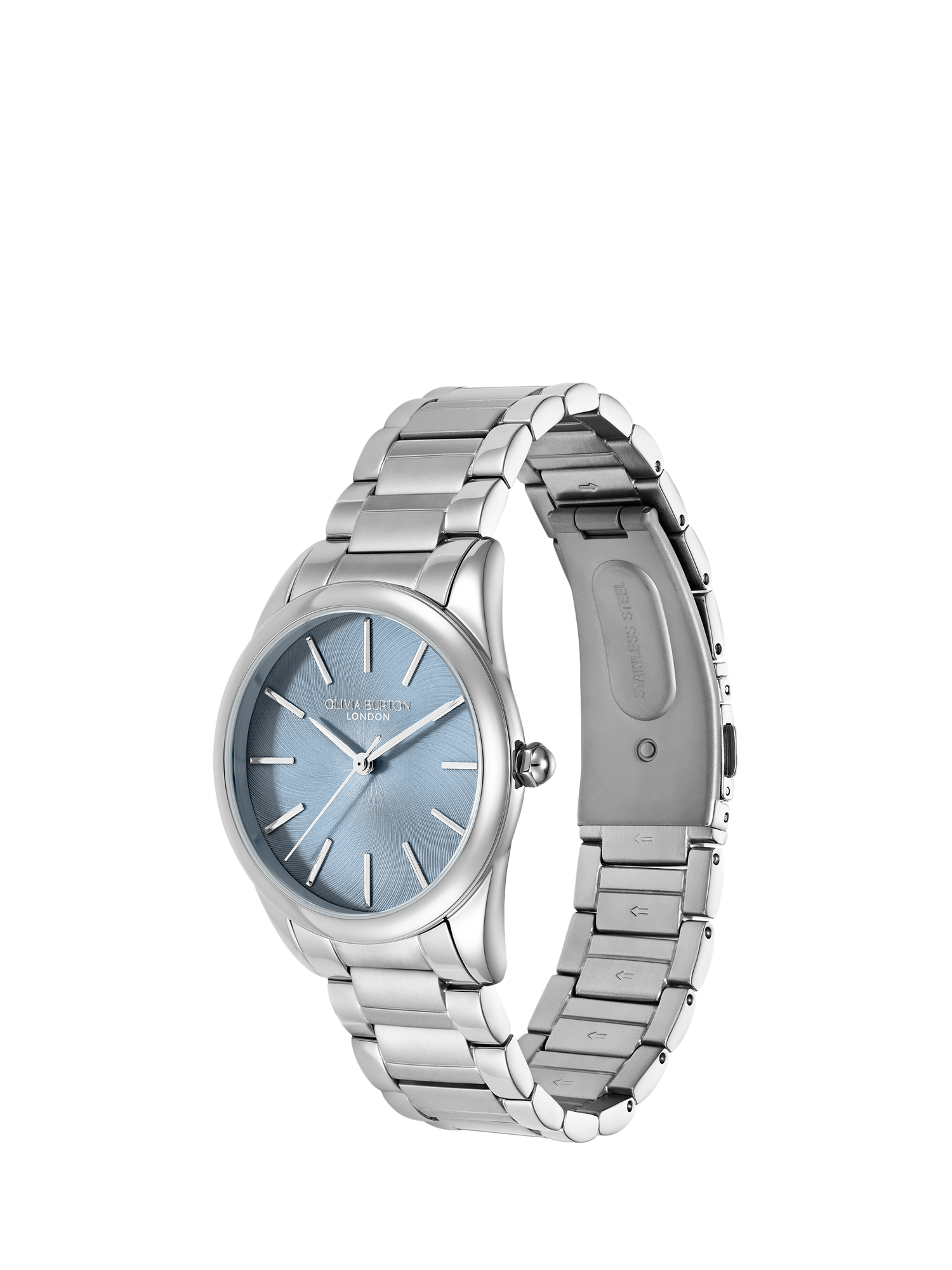 Product image 2 of 7, which shows Olivia Burton Women's Intensity Crush Swirl Bracelet Strap Watch, Blue/Silver