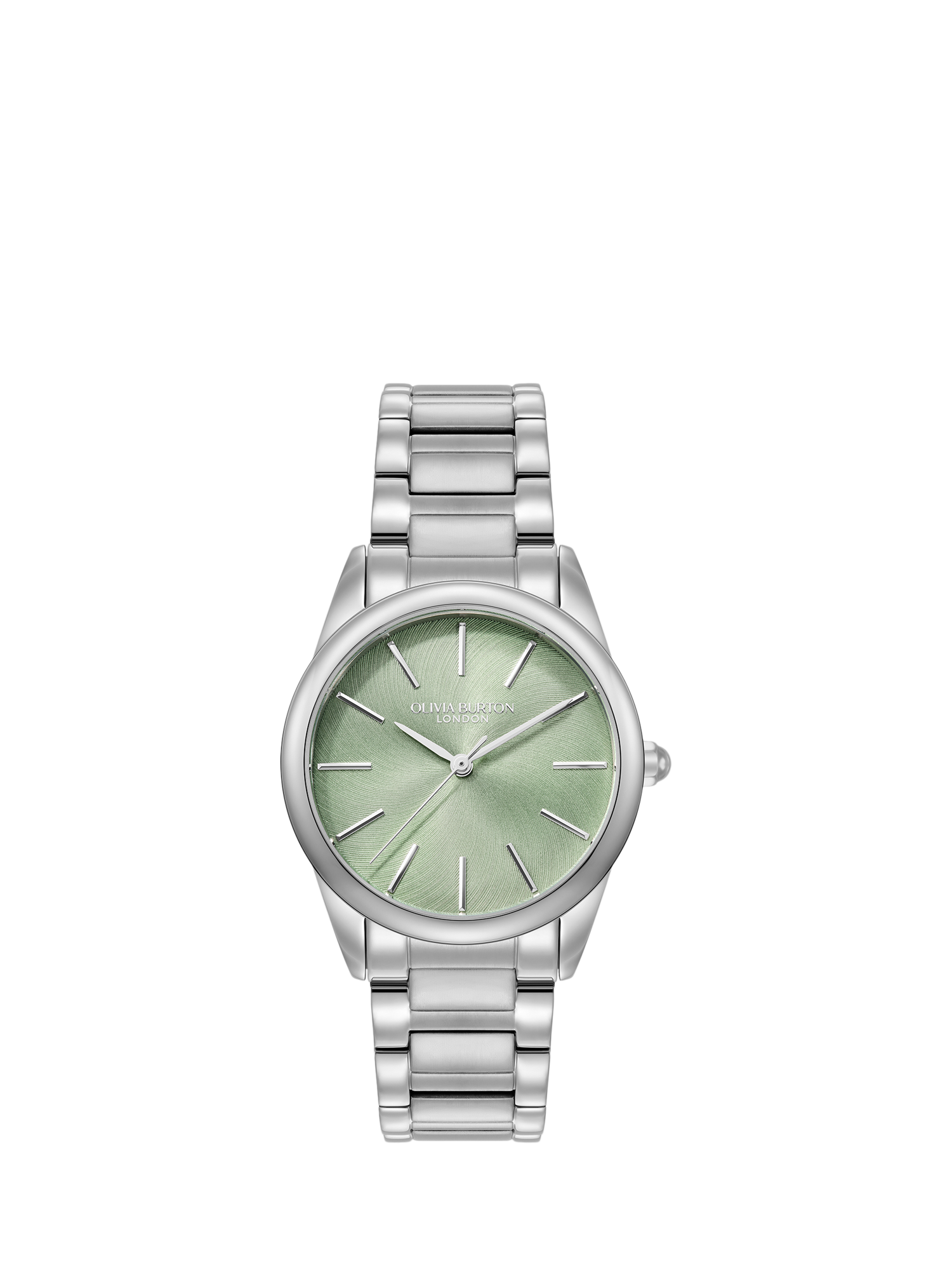 Product image 1 of 8, which shows Olivia Burton Women's Intensity Crush Swirl Bracelet Strap Watch, Green/Silver