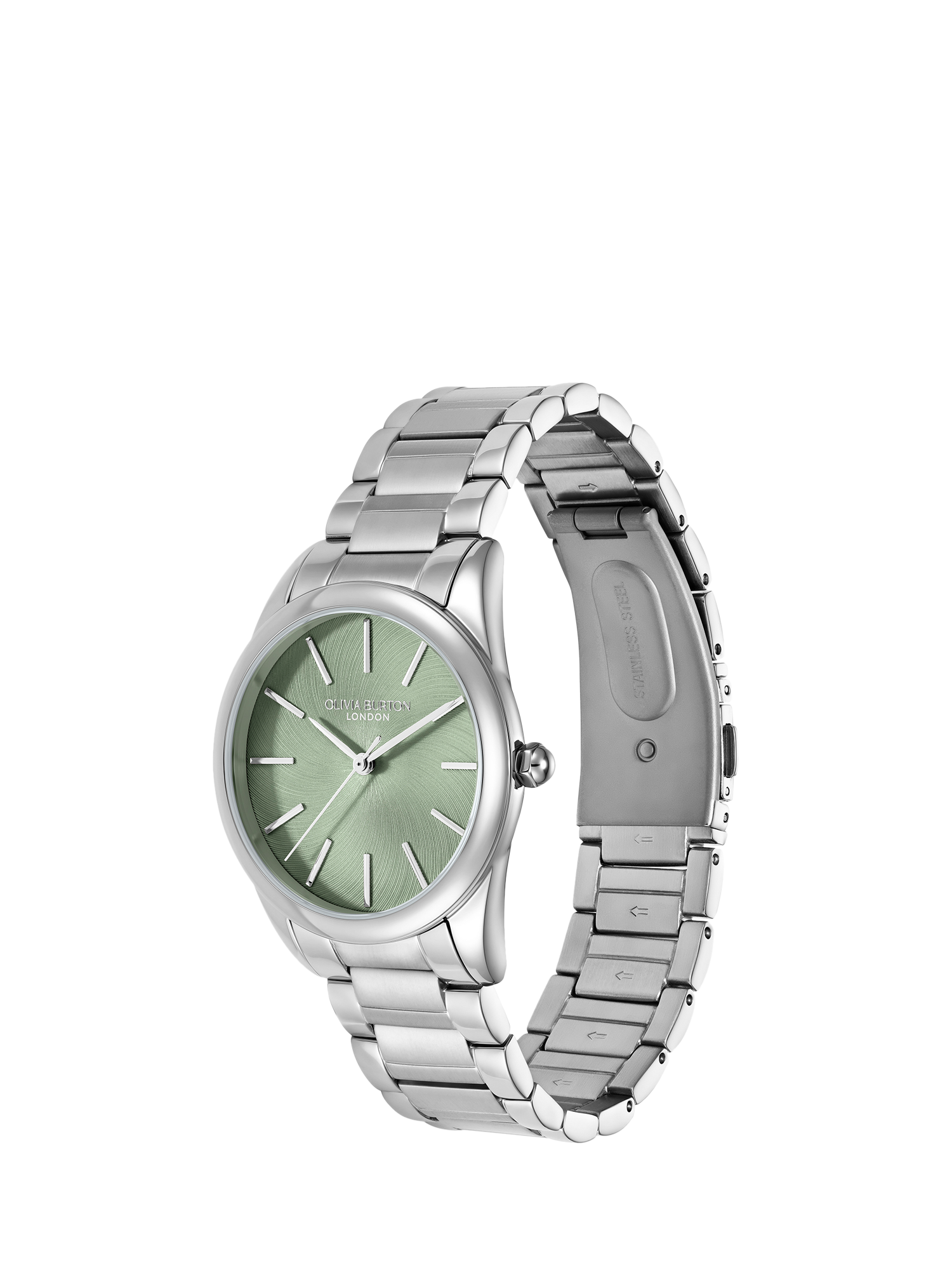 Product image 2 of 8, which shows Olivia Burton Women's Intensity Crush Swirl Bracelet Strap Watch, Green/Silver