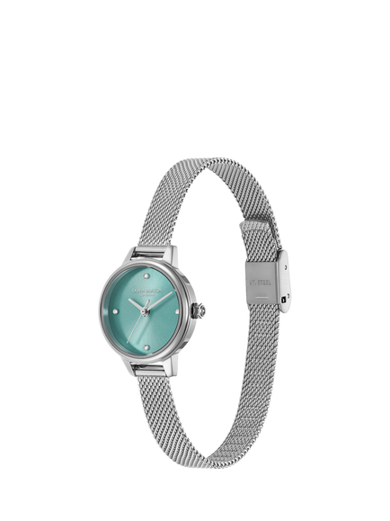 Olivia Burton Women's Mini Classics Crystal Mesh Bracelet Strap Watch - view 2, Blue