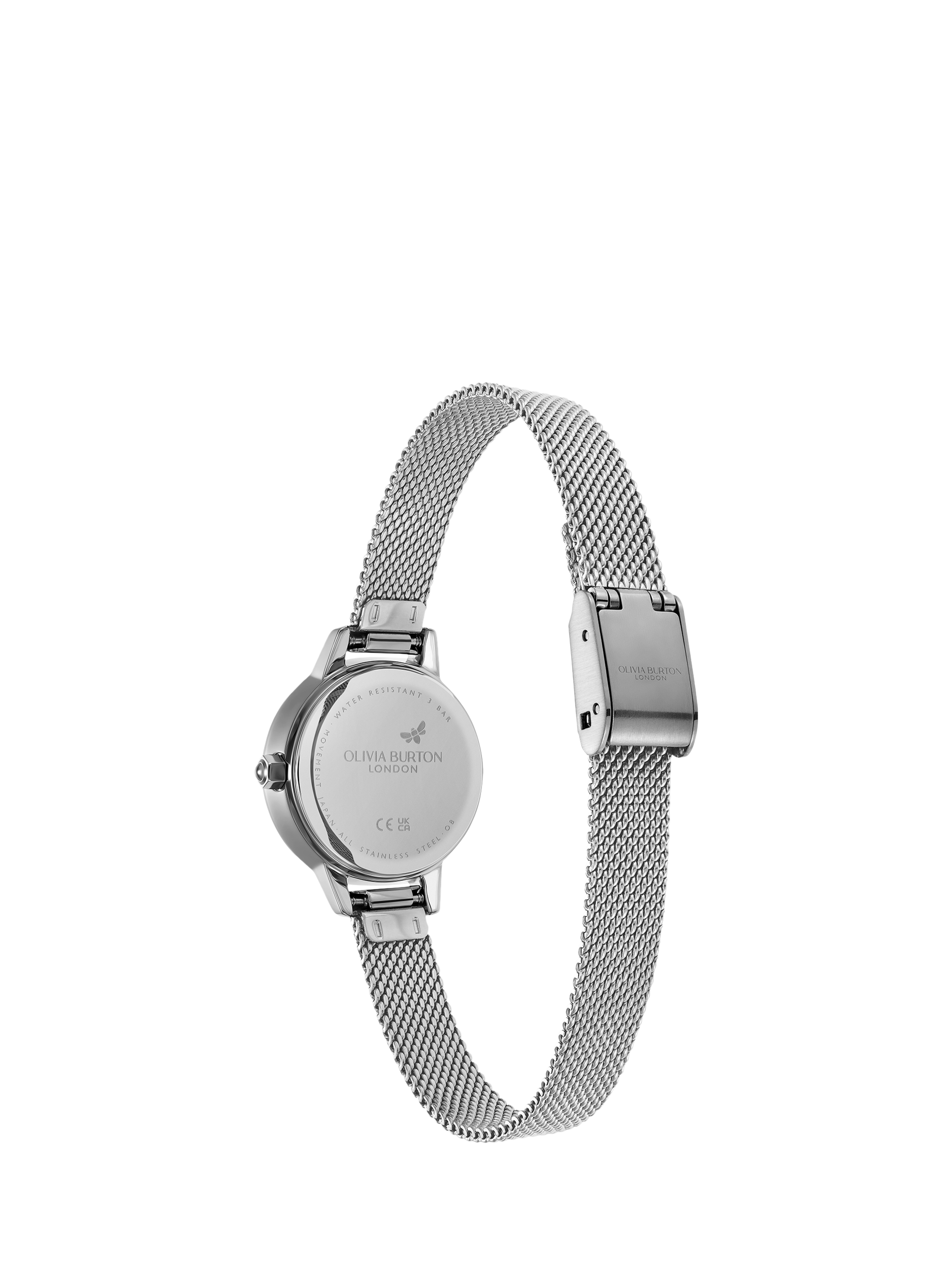 Product image 5 of 6, which shows Olivia Burton Women's Mini Classics Crystal Mesh Bracelet Strap Watch, Turquoise/Silver
