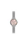 Olivia Burton Women's Mini Classics Crystal Mesh Bracelet Strap Watch, Pink