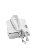 Christy Wimbledon Baseline Bath Robe White/Green, M-L