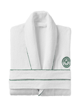 Christy Wimbledon Baseline Bath Robe White/Green, M-L