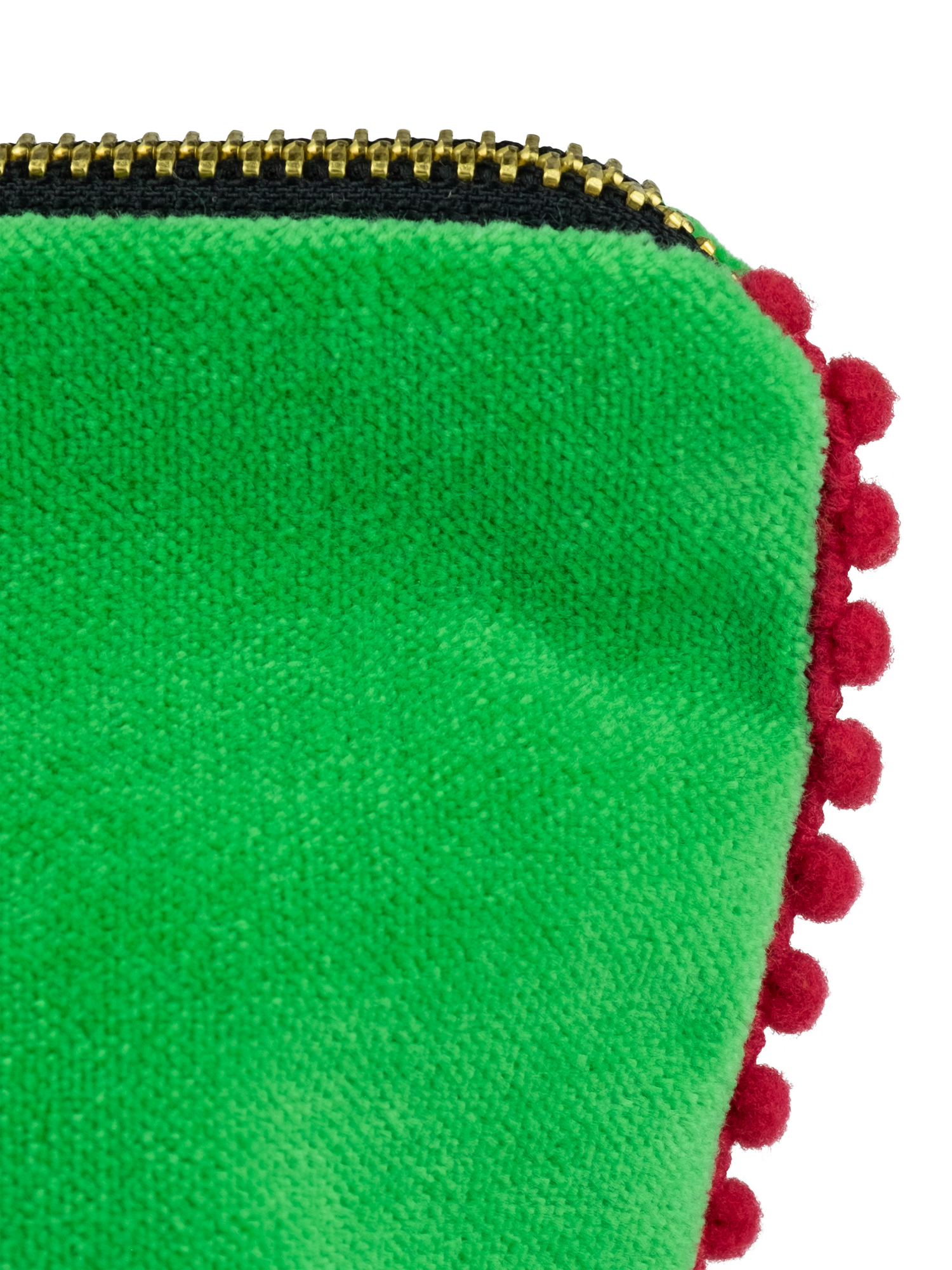 Product image 3 of 3, which shows Tache Crafts Cheetah Velvet Make Up Bag, Multi