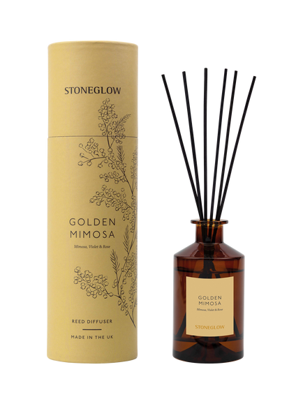 Stoneglow Golden Mimosa Reed Diffuser, 160ml, Yellow