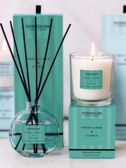 Stoneglow Linen & Citrus Reed Diffuser, 120ml - view 2, Green