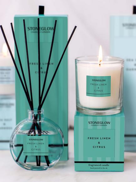 Stoneglow Linen & Citrus Reed Diffuser, 120ml - view 2, Green