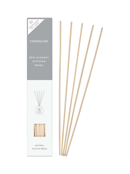 Stoneglow Replacement Diffuser Reeds, Pack of 30, Natural, Natural