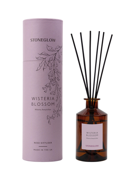 Stoneglow Wisteria Bloom Reed Diffuser, 160ml, Purple
