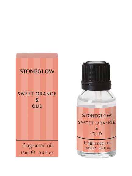 Stoneglow Sweet Orange & Oud Fragrance Oil, 15ml, Orange