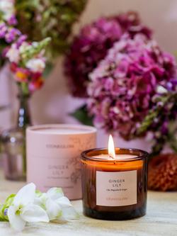 Stoneglow Ginger Lily Scented Candle, 210g - view 2, Pink