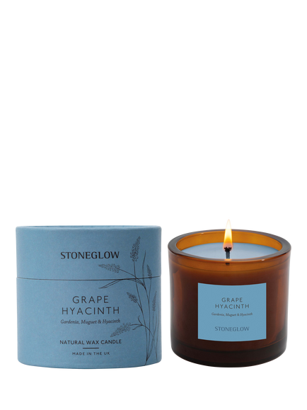 Stoneglow Grape Hyacinth Scented Candle, 210g, Blue
