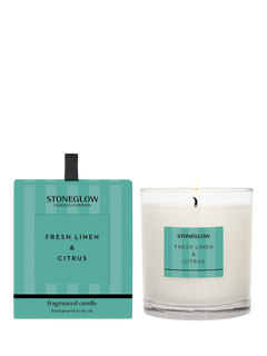 Stoneglow Linen & Citrus Scented Candle, 200g