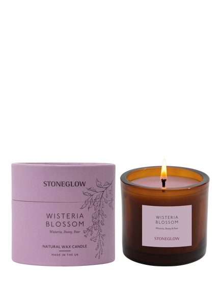 Stoneglow Wisteria Bloom Scented Candle, 210g, Purple