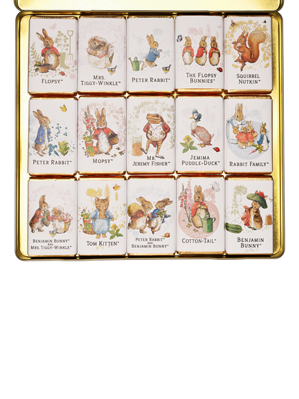 Charbonnel et Walker Peter Rabbit Mini Milk Chocolate Bar Tin, 150g - view 2, 
