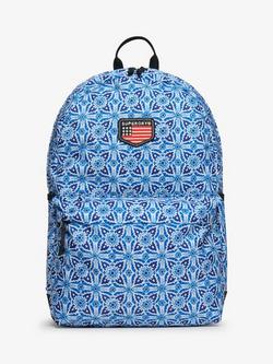 Superdry Classic Patch Montana Backpack, Navy Geo, Navy Geo