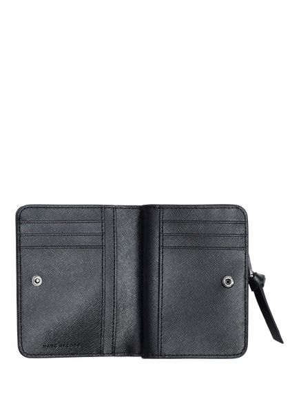 Marc Jacobs Leather The Utility Snapshot Mini Compact Wallet, Black - view 2, Black