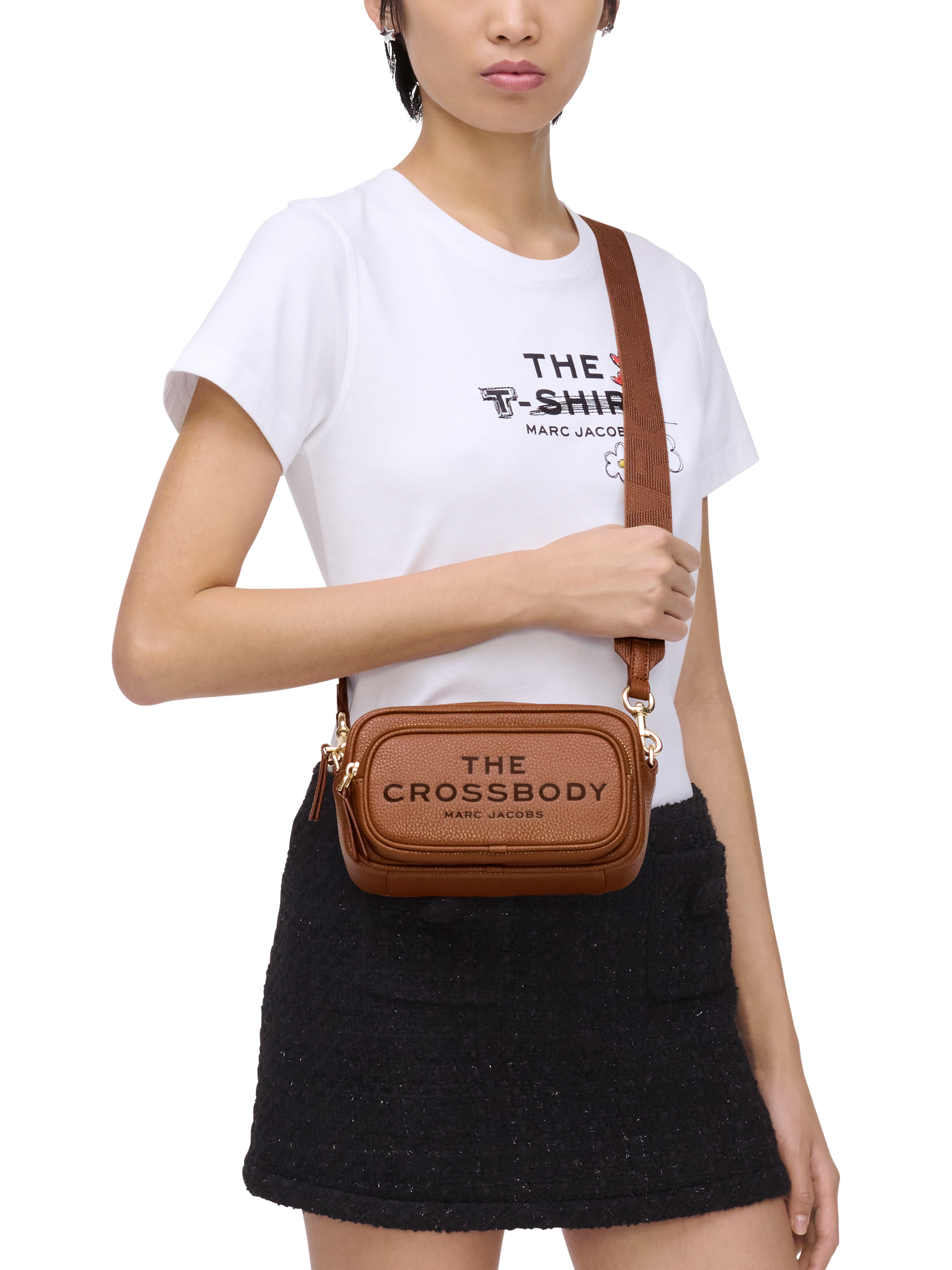 Product image 2 of 7, which shows Marc Jacobs The Crossbody Leather Bag, Argan Oil