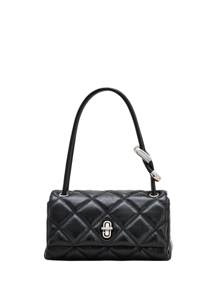 Marc Jacobs The Mini Dual Quilted Leather Shoulder Bag, Black