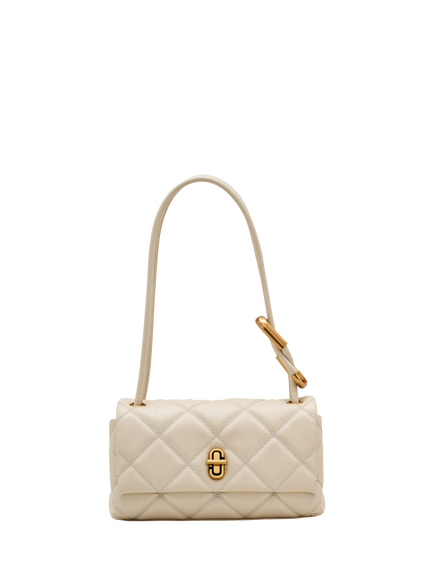 Marc Jacobs The Mini Dual Quilted Leather Shoulder Bag, Cloud White