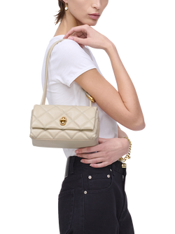 Marc Jacobs The Mini Dual Quilted Leather Shoulder Bag - view 2, Cloud White
