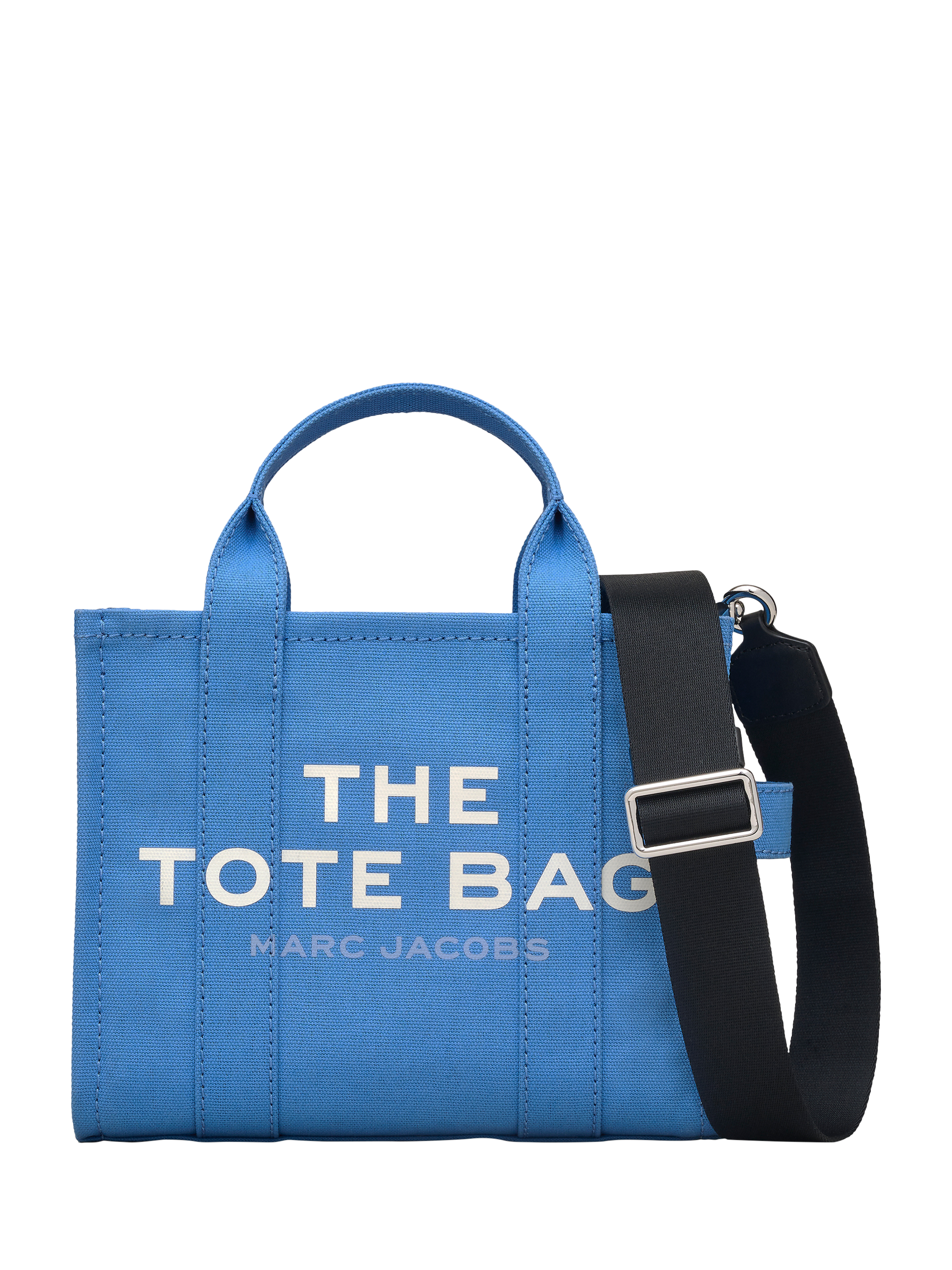 Product image 1 of 8, which shows Marc Jacobs Cotton Canvas The Small Tote Bag, Spring Blue