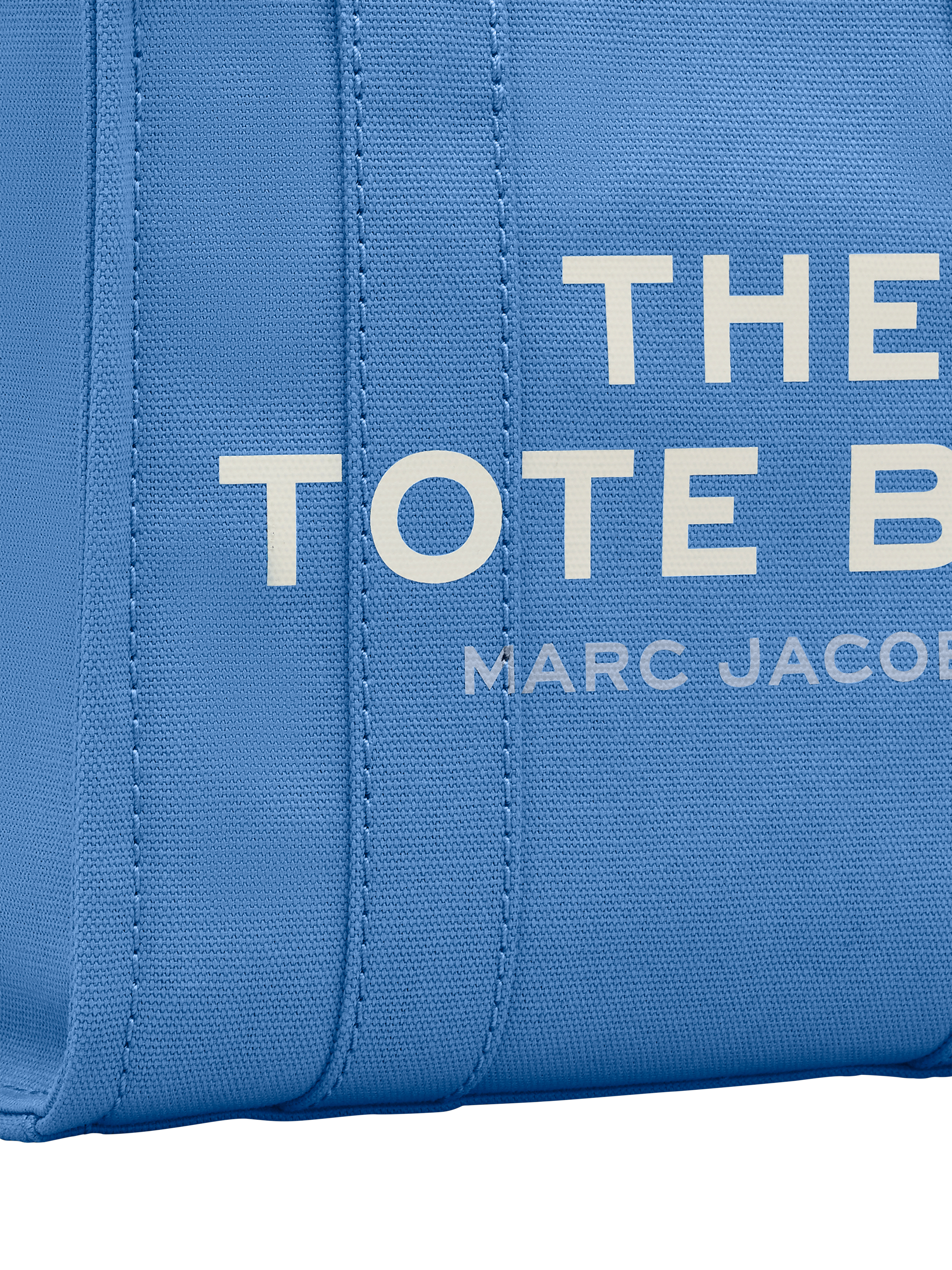 Product image 5 of 8, which shows Marc Jacobs Cotton Canvas The Small Tote Bag, Spring Blue